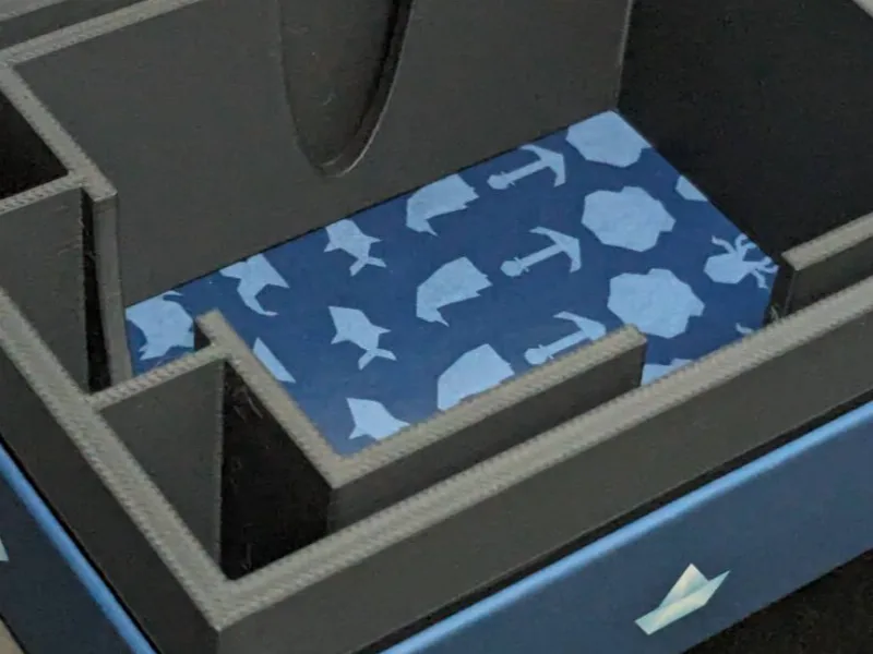 Sea Salt Paperboard Game Insert with Raised Inner Box