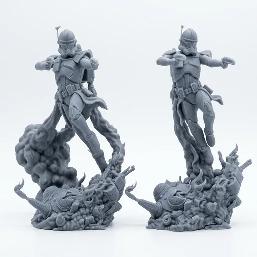 Captain Rex Jetpack Dual Pose - 32mm Star Wars Legion Scale