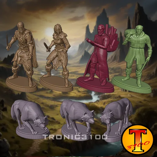 Legends of Andor the Star Shield heroes & NPC's: Miniature Pack for Tabletop games