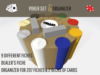 POKER SET & ORGANIZER