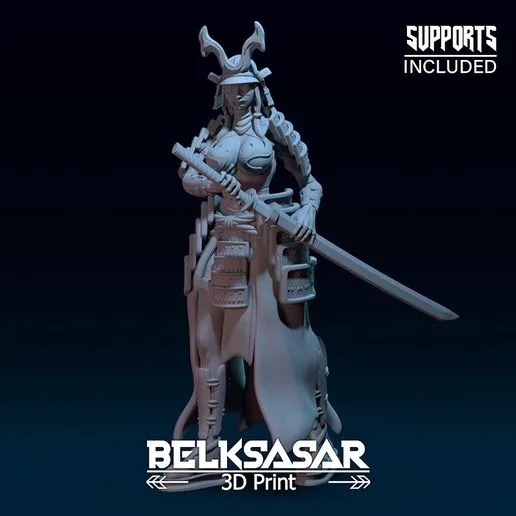 Samurai Girl 3D print model