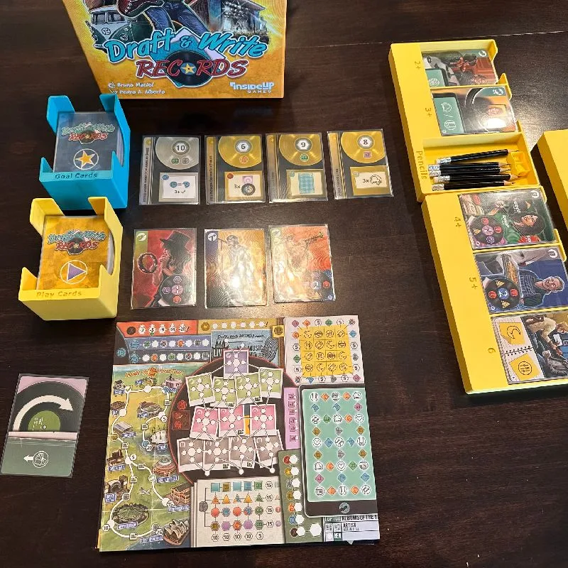 Draft & Write Records Board Game Insert