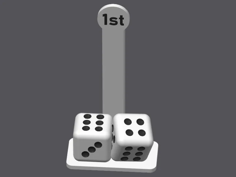 Las Vegas board game first player token
