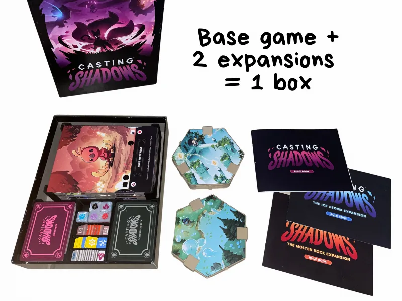 Casting Shadows: Base Game + 2 Expansions in 1 Box