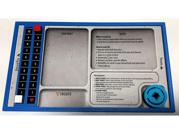 Player board overlay for Unstoppable board game