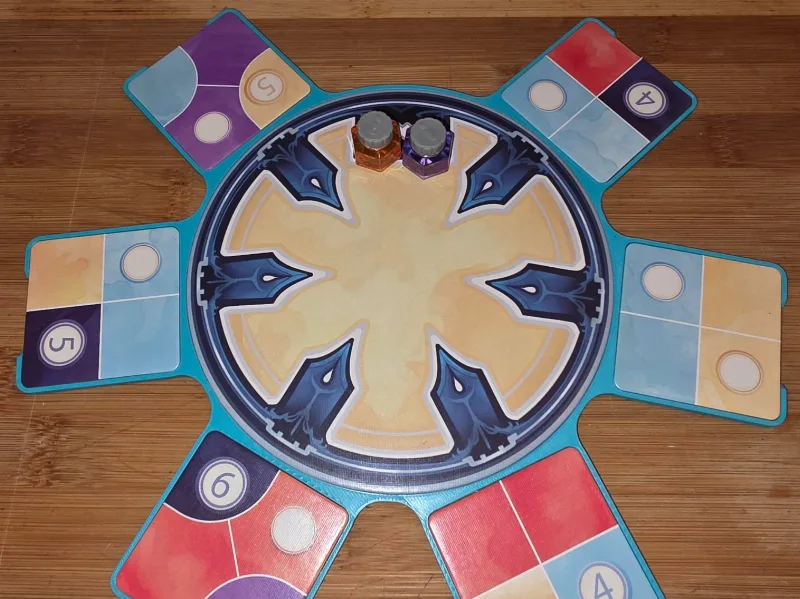 Ink board game - quill wheel and tile holder