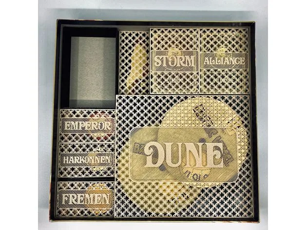 Dune Board Game Insert (2019, Sleeved Cards, Parametric)