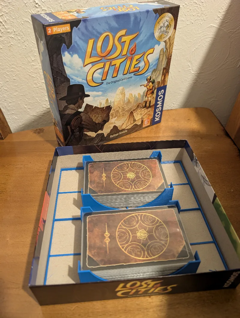 Lost Cities board game insert