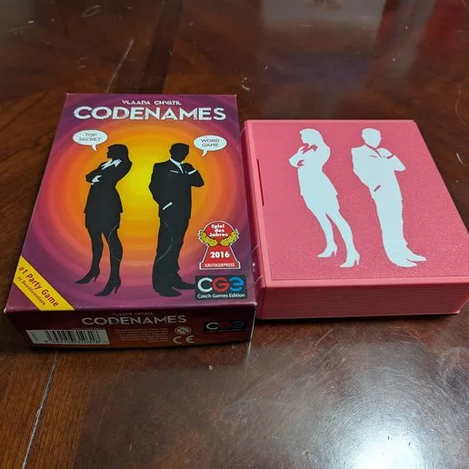 Codenames Board Game Book with click-lock lid and spine
