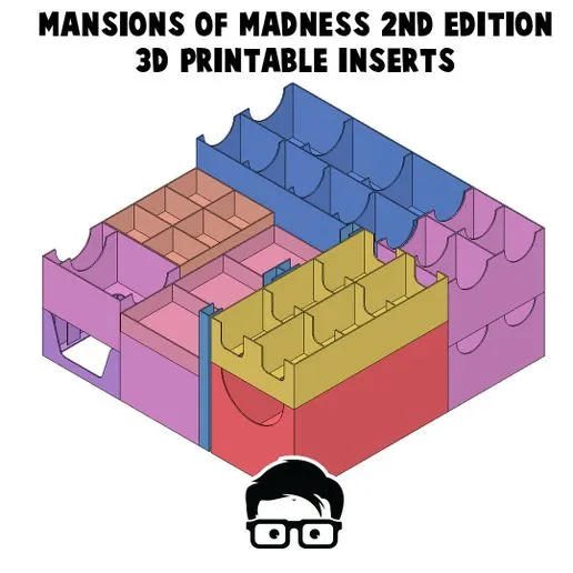 INTERNAL ORGANIZER FOR MANSIONS OF MADNESS 2ND EDITION BOARD GAME BY AM-MEDIA.BIZ