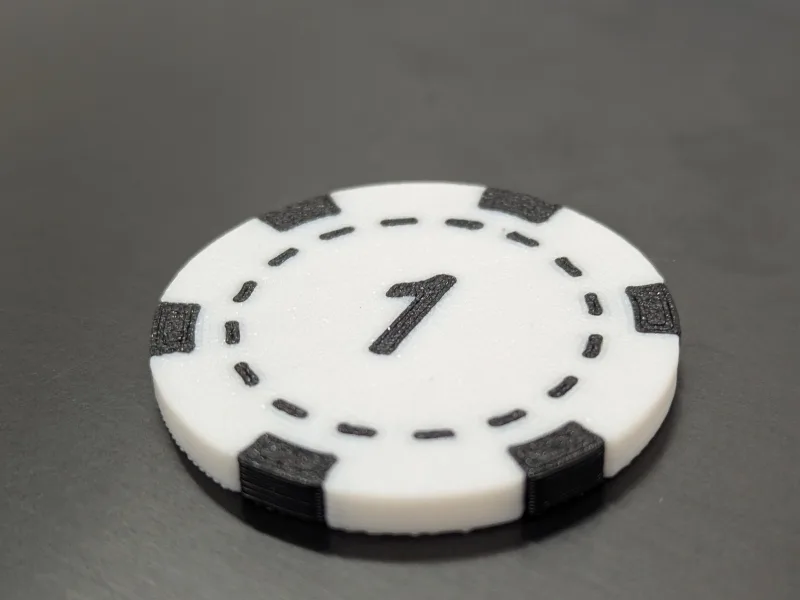 1 chip for poker game 39mm