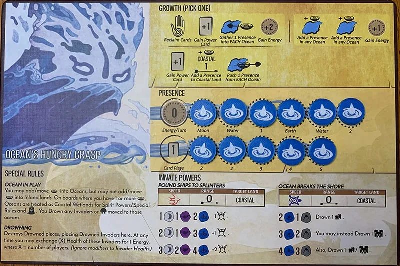 Spirit Island 2 color Ocean's Hungry Grasp presence token
