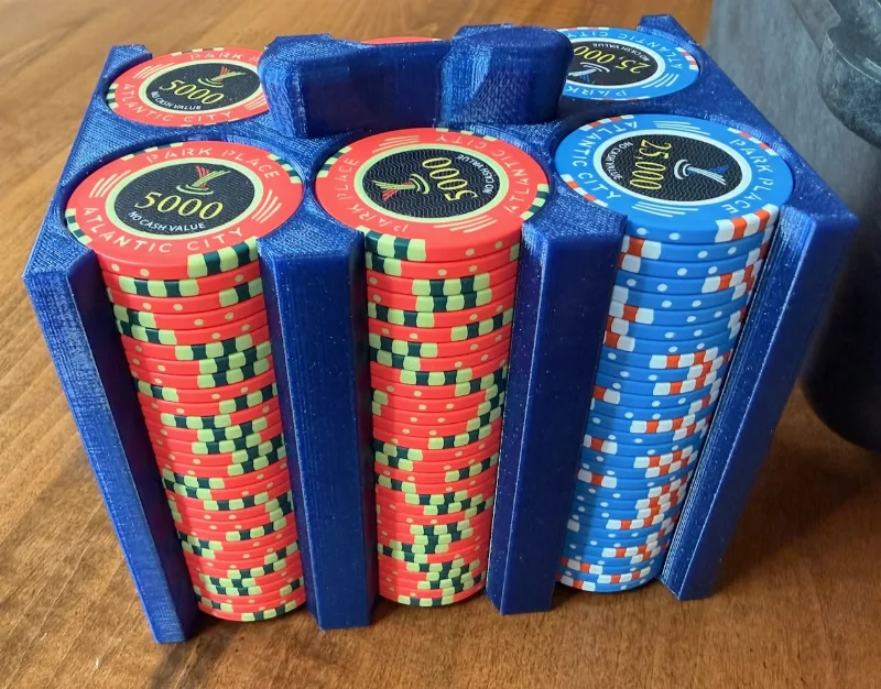 39mm poker chip rack - 6x30 - 180 chips - Pelican 1400 case insert