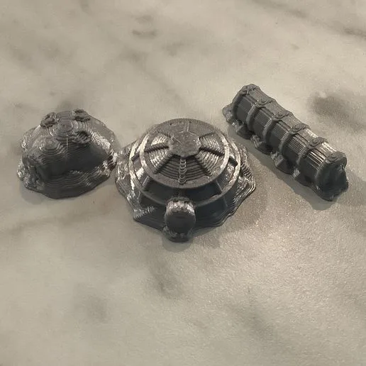 Space themed Catan pieces