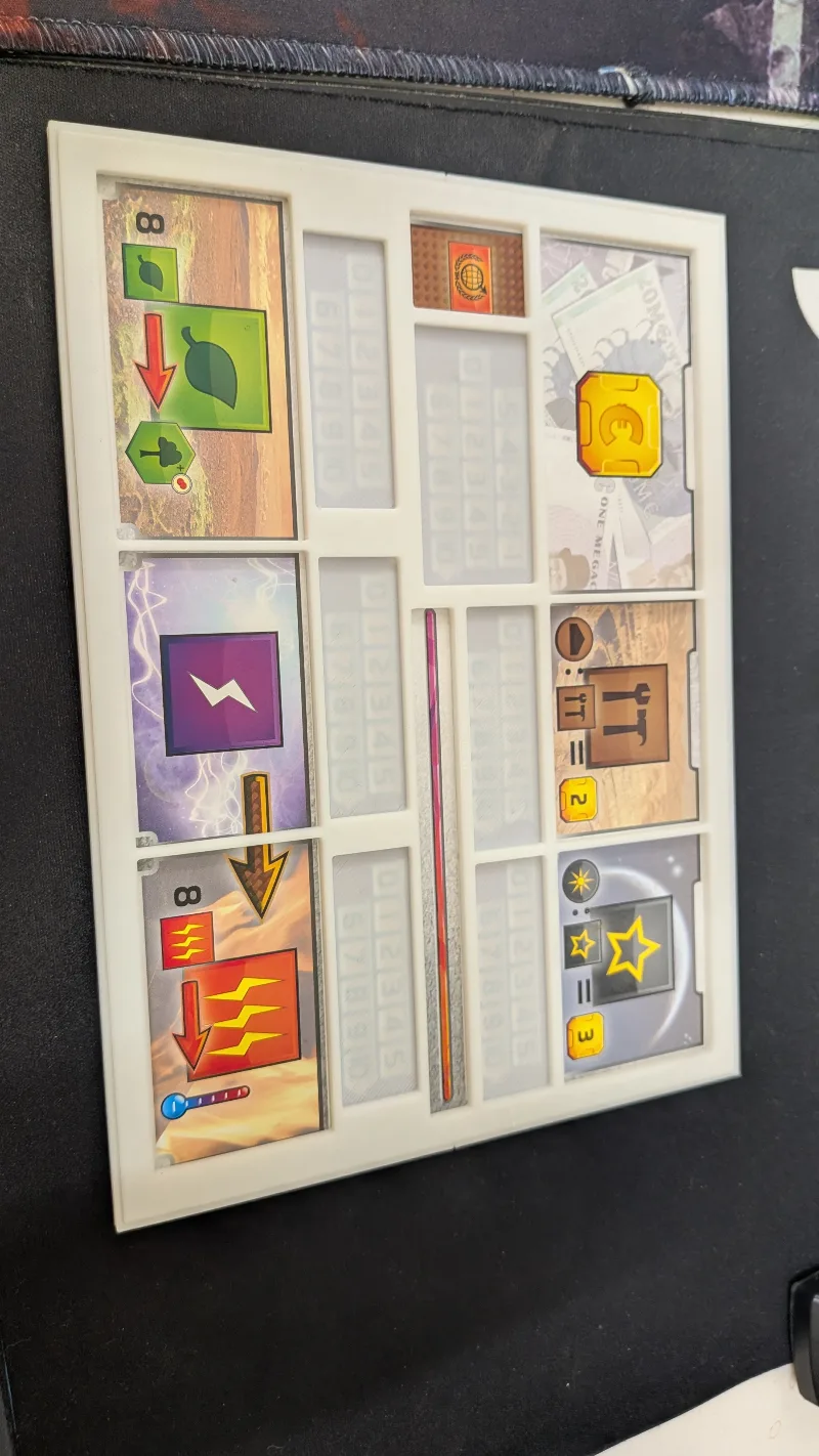 Terraforming Mars - Player Mat Organizer for smaller printer