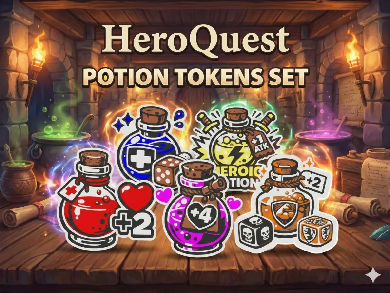 HeroQuest Potion Tokens Set