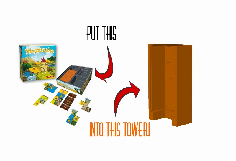 Kingdomino dispenser tower (Věž na karty)