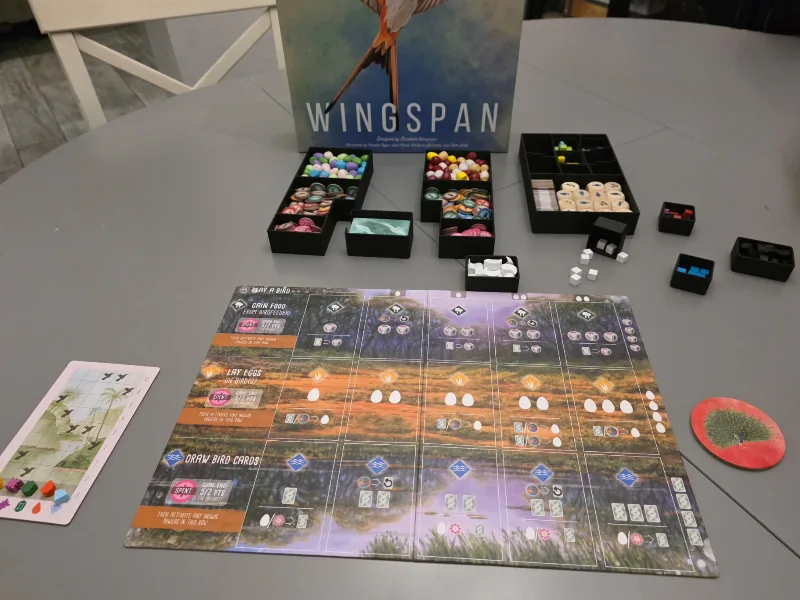 Wingspan - All Expansions organizer in base box