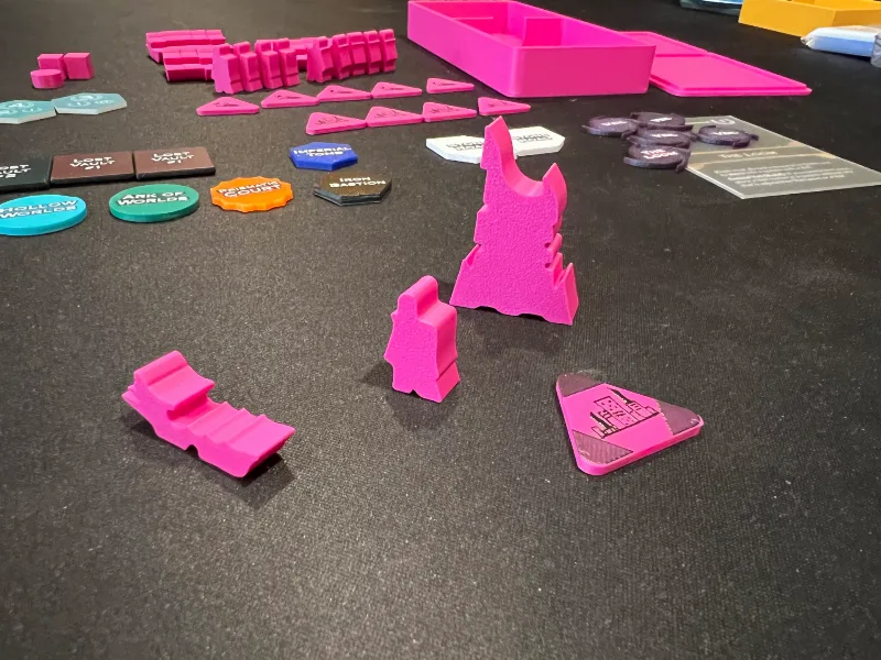 Arcs boardgame 5th player and Lost Vaults pieces