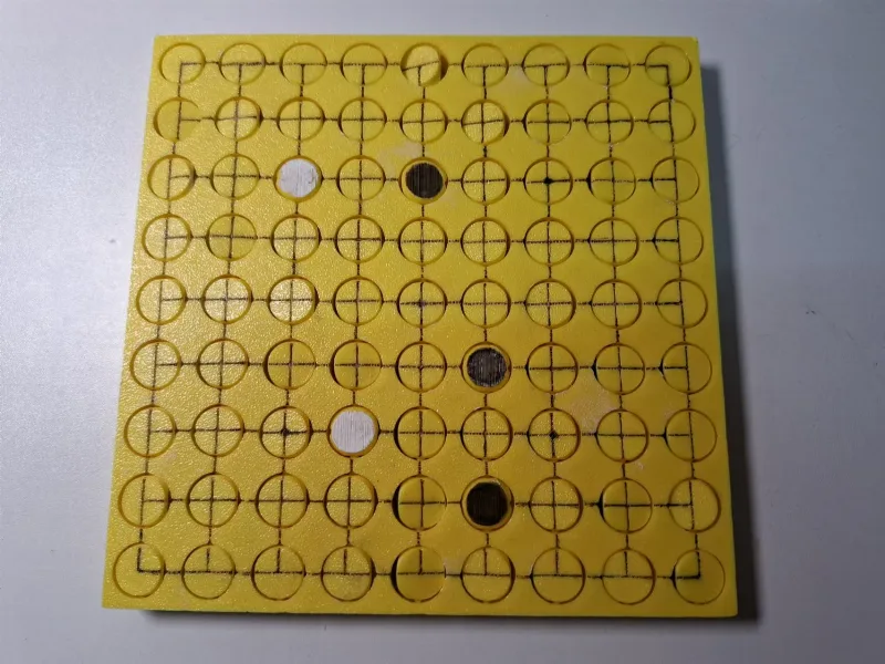 A go board free of stones