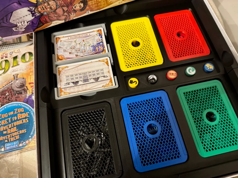 Ticket to Ride Insert/Organizer w/ 1910 Expansion