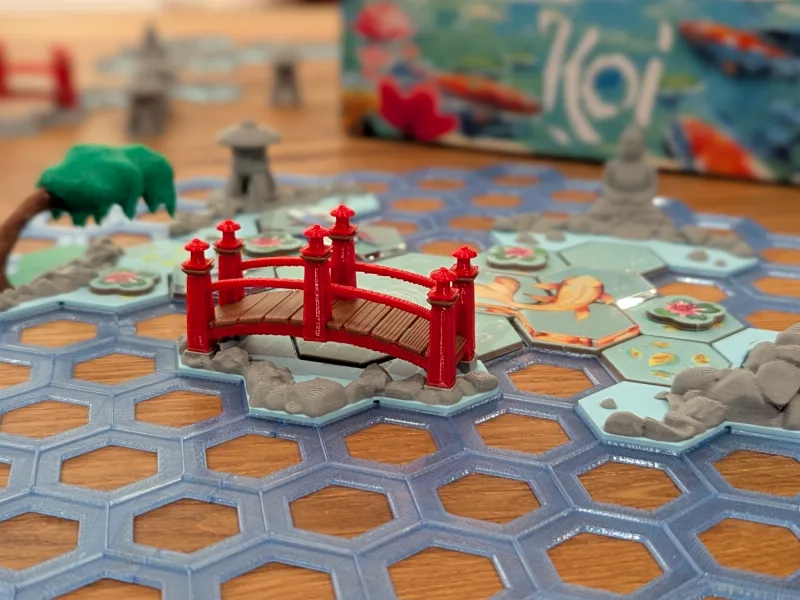 Koi Boardgame (2025) Grid and 3D pieces