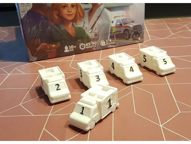 Dice Hospital Ambulance - Protruding numbers