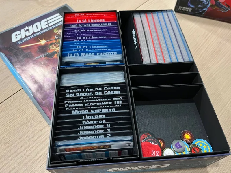G.I. JOE Deck-Building Game insert w/ expansions
