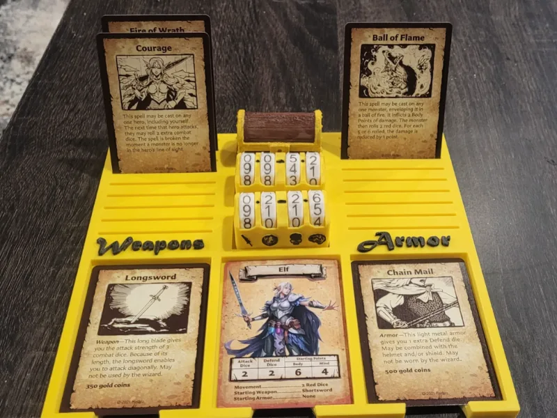 Heroquest player dashboard