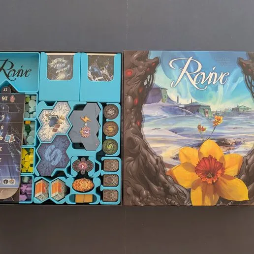 🌻Revive + Call of the Abyss Deluxe Board Game Insert (STL Files for 3D Printing)