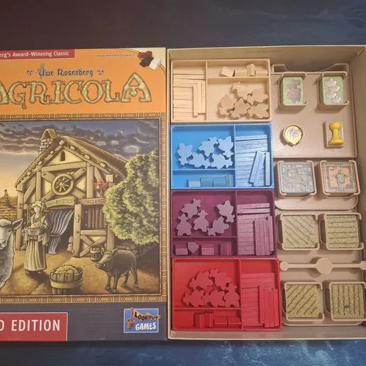 Agricola Revised Edition insert - Compatible with sleeved cards 3D print model
