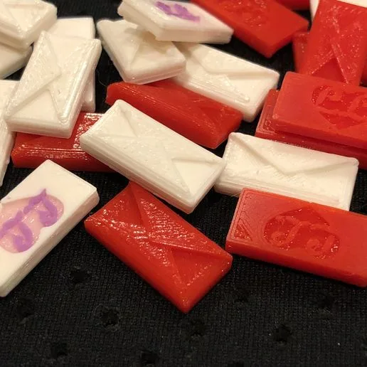Love Letter Affection Tokens - Multicolor