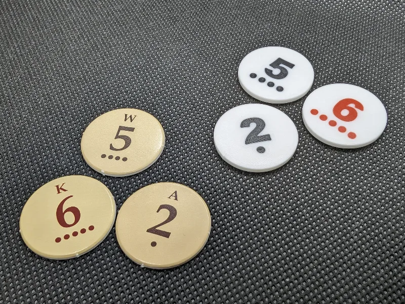 Settlers of Catan Number Tokens - Base + Expansion