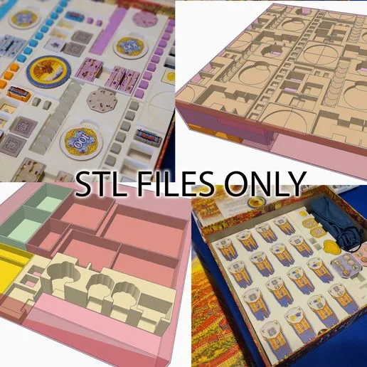 Barcelona board game insert and token shields