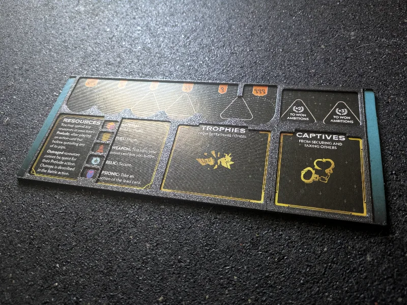 Arcs Board Game Player Board Overlay