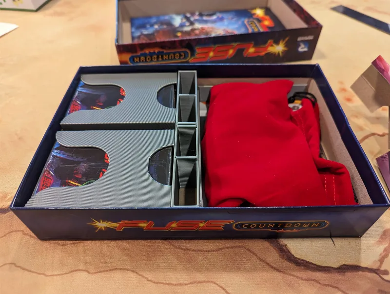 Fuse Countdown board game insert/organizer for sleeved cards