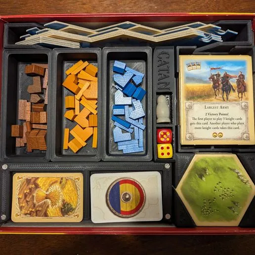 Catan Organizer | Piece Organizer for Catan | Custom Catan Inlay