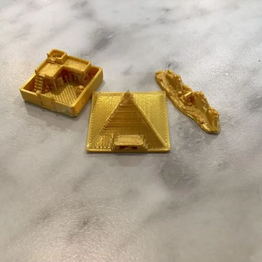 Egyptian themed Catan pieces