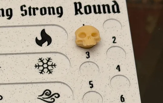 Remixed Skull for Element and Round tracker for Gloomhaven, Frosthaven and Jaws of the Lion