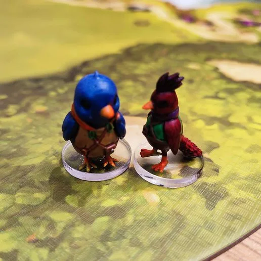 Everdell meeples (starling and cardinal bird) (Unofficial)