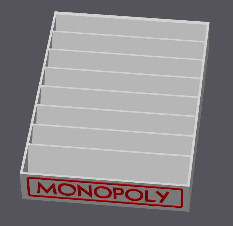 Monopoly game money holder