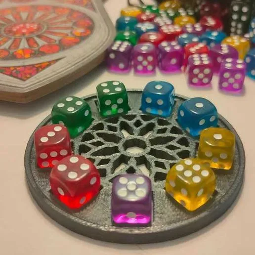 Sagrada - Dice Pool Tray with Rose Window