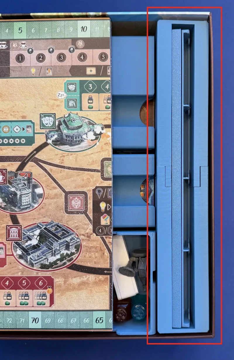 Alternate storage for js500's Unconscious Mind insert to hold Locaton Rails w/o playmat.