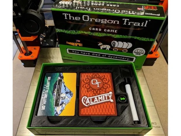 The Oregon Trail Card Game Box Insert