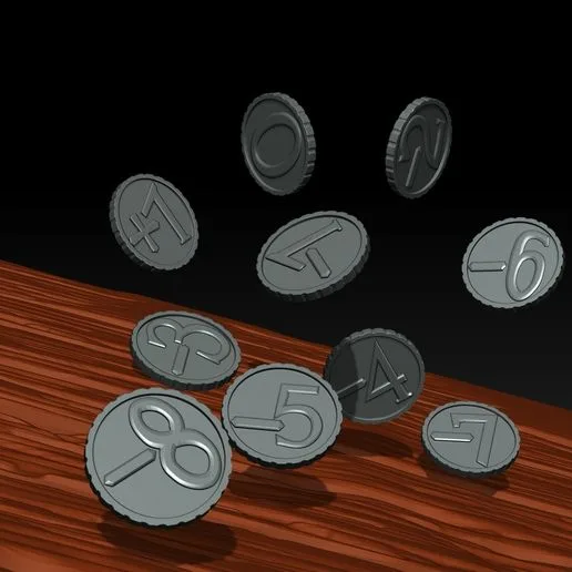 Arkham Horror numerics token set