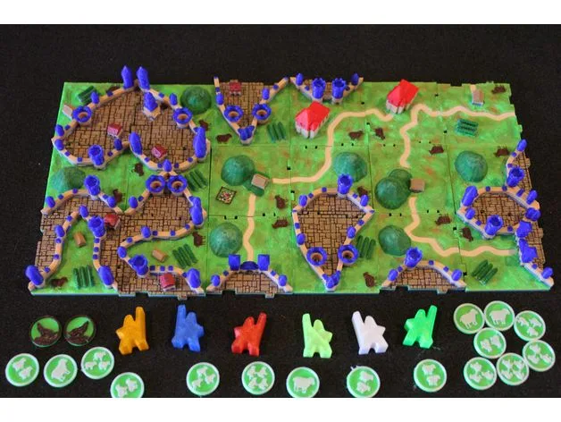 RifRaf 3D Carcassonne Hills and Sheep