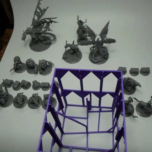 Black Rose Wars Board Game Miniatures Organizer (Sator Box, Inferno and 4 Familiar sets)