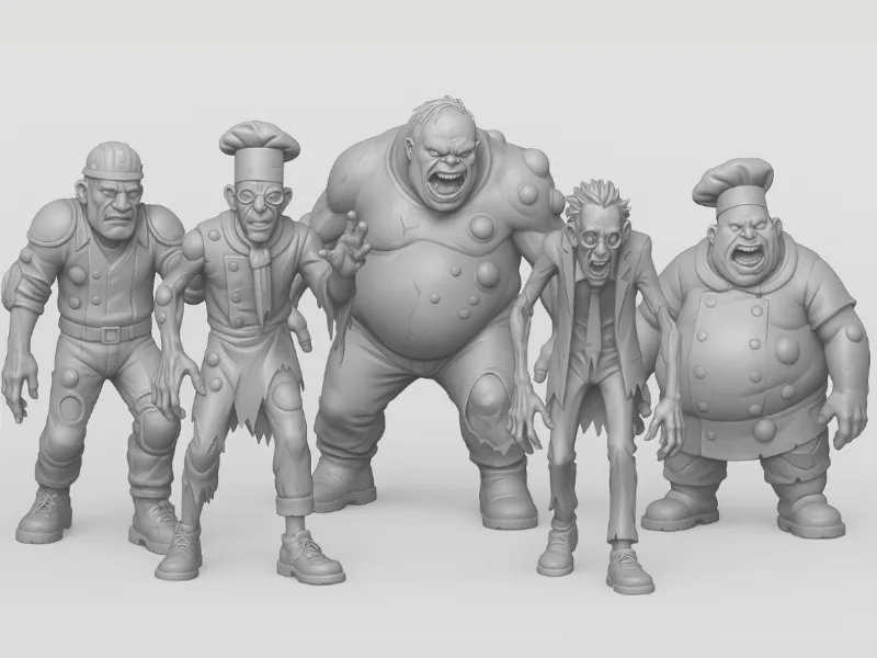 Set Miniature Zombicide– Zombi Toxic Set