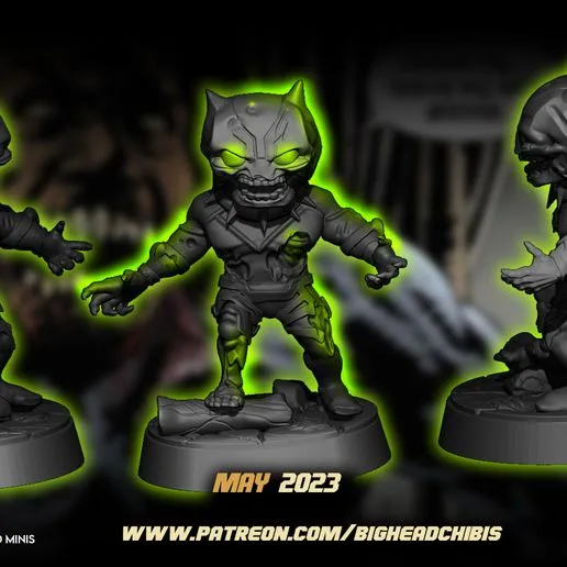 BLACH PANTHER MARVEL UNITED CHIBI BIG HEAD CHIBIS