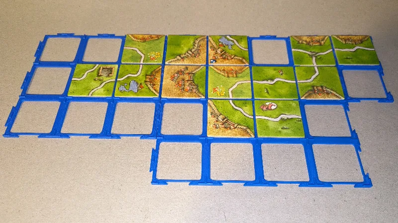 Customisable tile grid for tabletop games such as Carcassonne, Karak, Isle of Skye, Alhambra and many more...